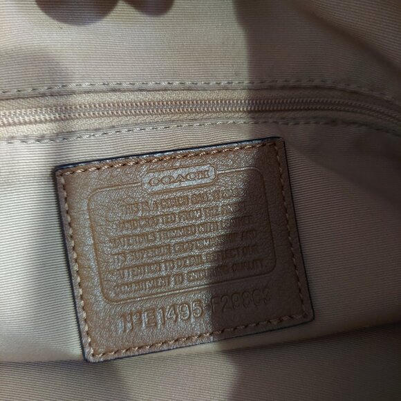 Vintage Coach Brown Jacquard Shoulder Bag with Signature Monogram - Picture 8 of 9